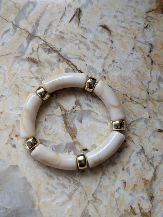 Bracelet Théa - Blanc cassé