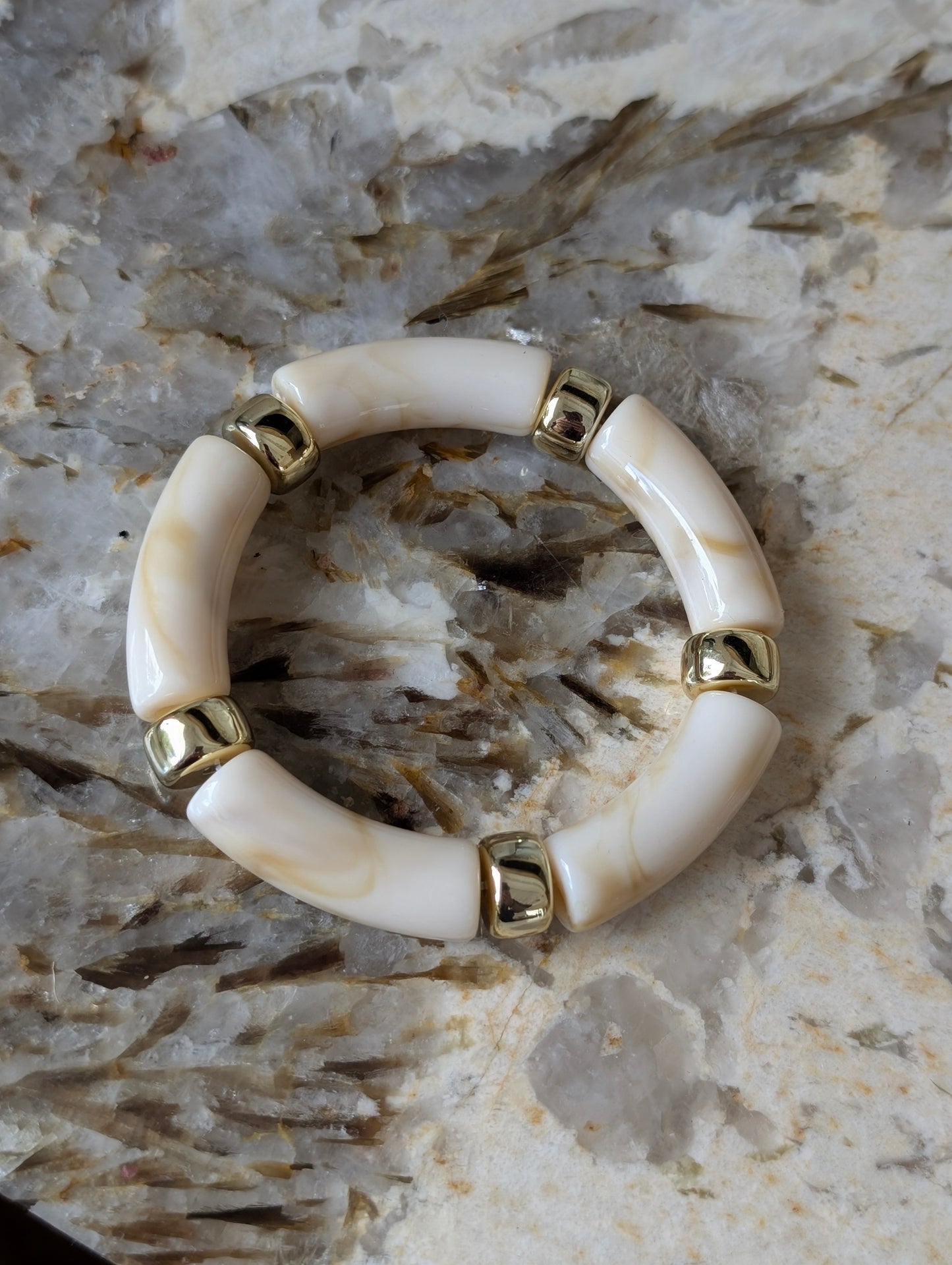 Bracelet Théa - Blanc cassé
