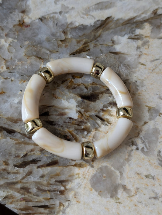 Bracelet Théa - Blanc cassé